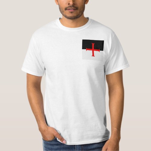 Medieval Knights Templar Cross Flag T_Shirt