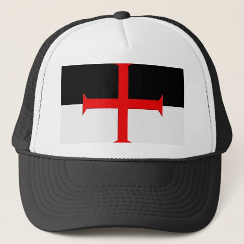 Medieval Knights Templar Cross Flag Trucker Hat