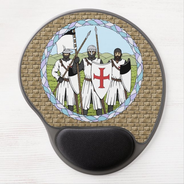 Medieval Knights Templar Gel Mouse Pad (Front)