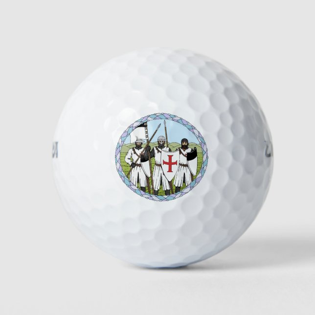 Medieval Knights Templar Golf Balls (Front)