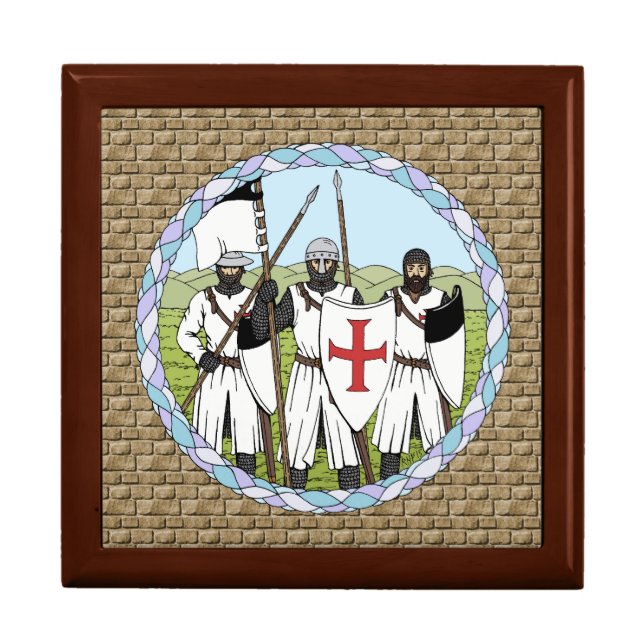 Medieval Knights Templar Jewelry Box (Front)