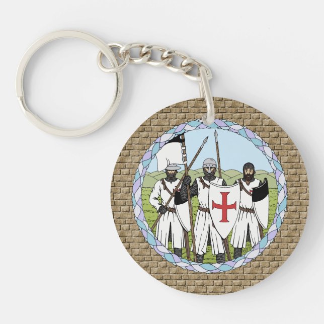 Medieval Knights Templar Keychain (Front)