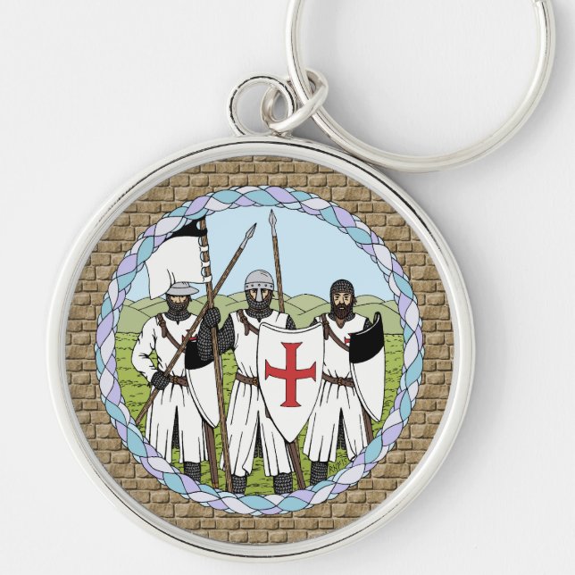 Medieval Knights Templar Keychain (Front)