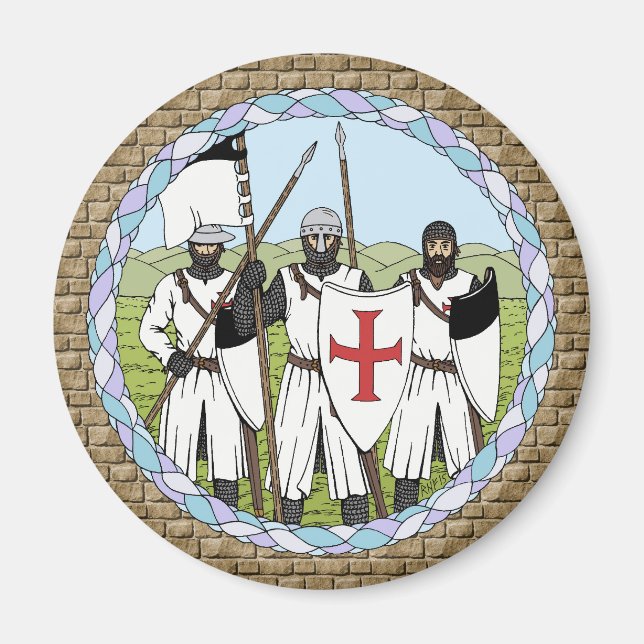 Medieval Knights Templar Magnet (Front)