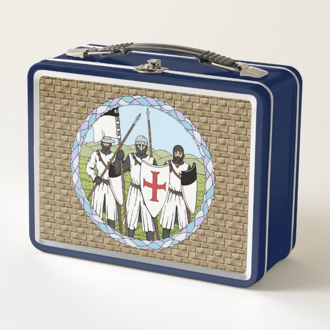 Medieval Knights Templar Metal Lunch Box (Front)