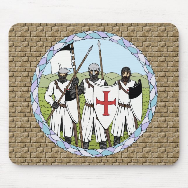 Medieval Knights Templar Mouse Pad (Front)