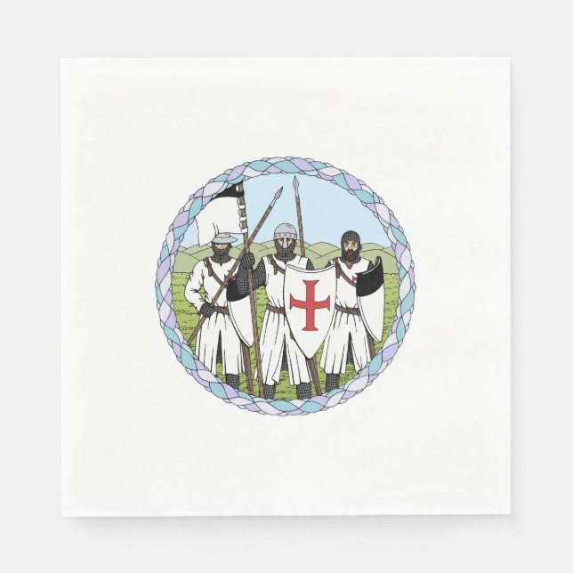 Medieval Knights Templar Napkins (Front)