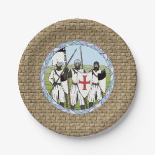 Medieval Knights Templar Paper Plates
