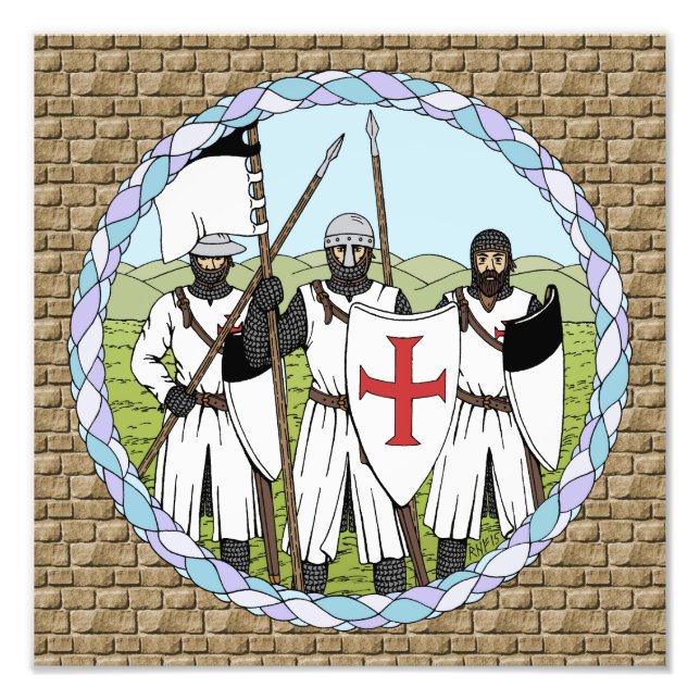 Medieval Knights Templar Photo Print (Front)