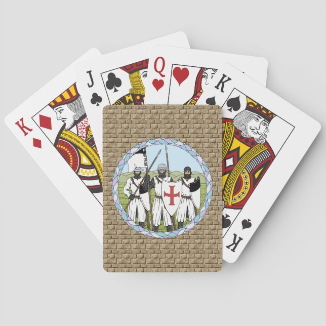 Medieval Knights Templar Poker Cards (Back)