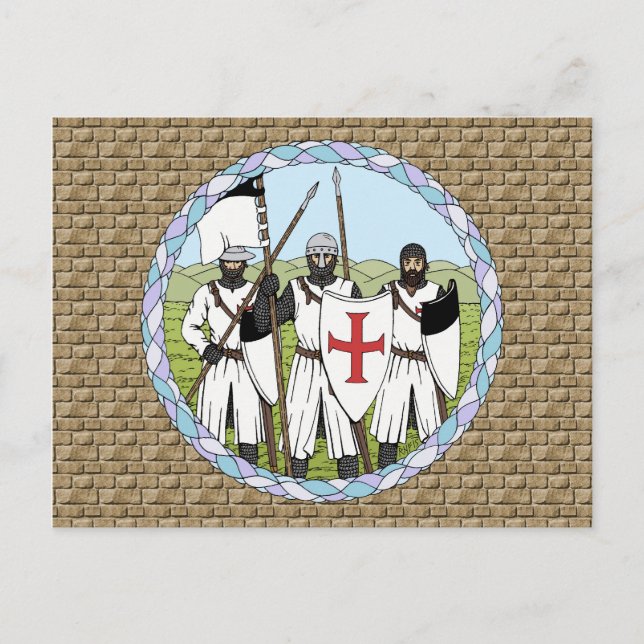 Medieval Knights Templar Postcard (Front)