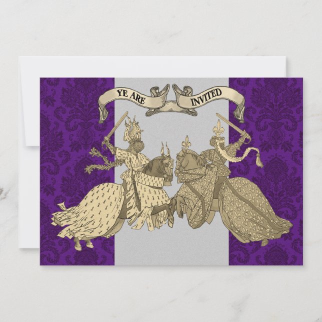 Medieval Knights Wedding Invitations (Front)
