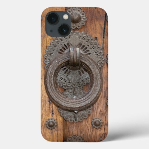 Medieval Knocker on Old Spanish Wooden Door iPhone 13 Case