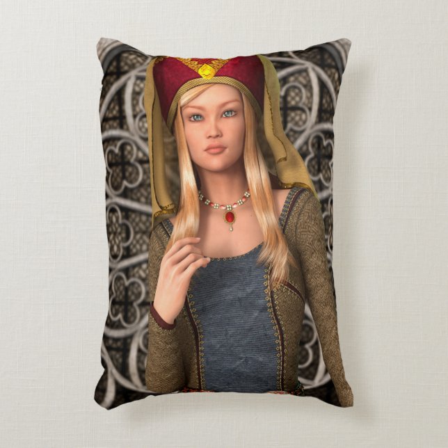 Medieval Lady Accent Pillow (Front(Vertical))