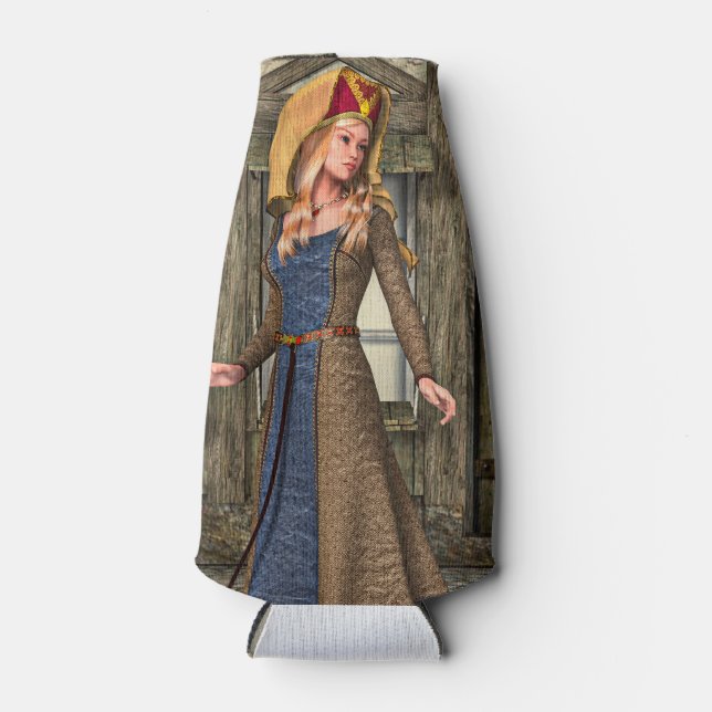 Medieval Lady Bottle Cooler (Front)