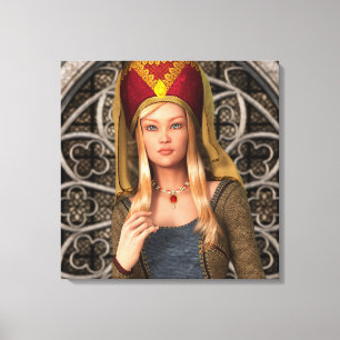 Medieval Lady Canvas Print