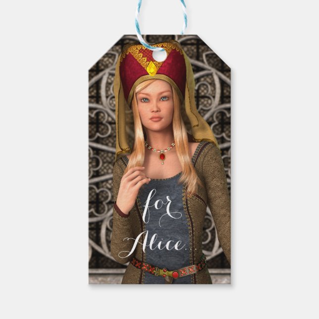 Medieval Lady Gift Tags (Front)