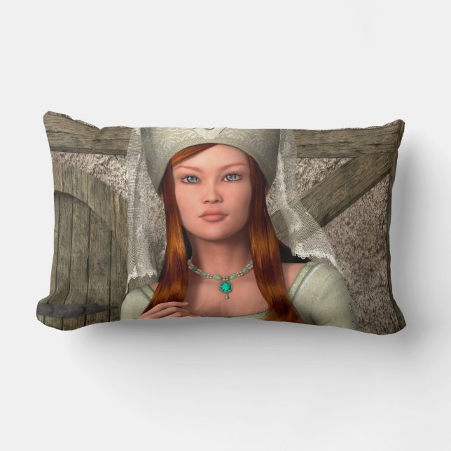 Medieval Lady  Lumbar Pillow (Front)