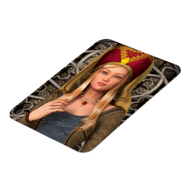 Medieval Lady Magnet (Left Side)