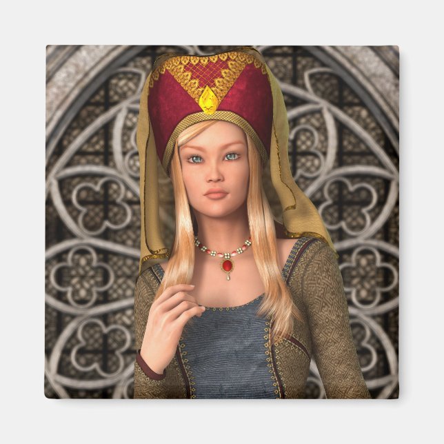Medieval Lady Magnet (Front)