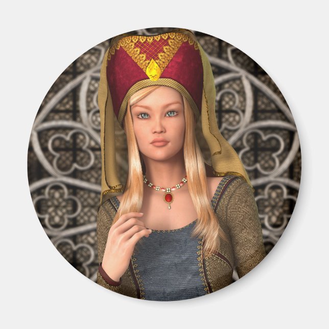 Medieval Lady Magnet (Front)