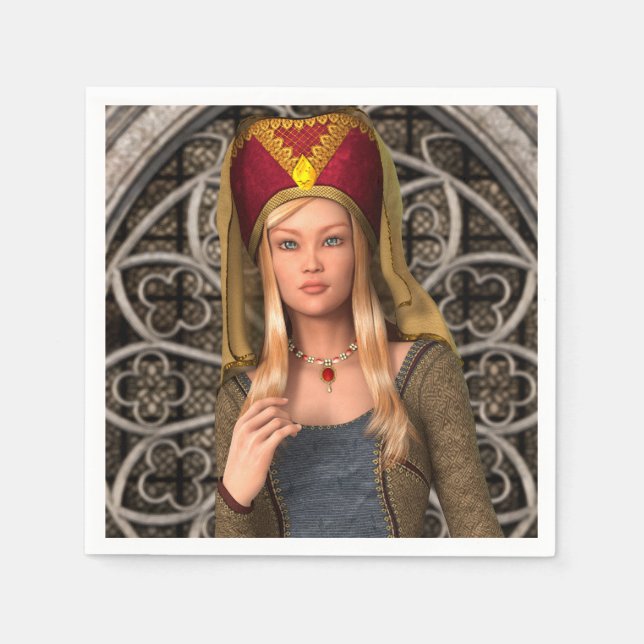 Medieval Lady Napkins (Front)