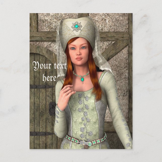 Medieval Lady  Postcard (Front)