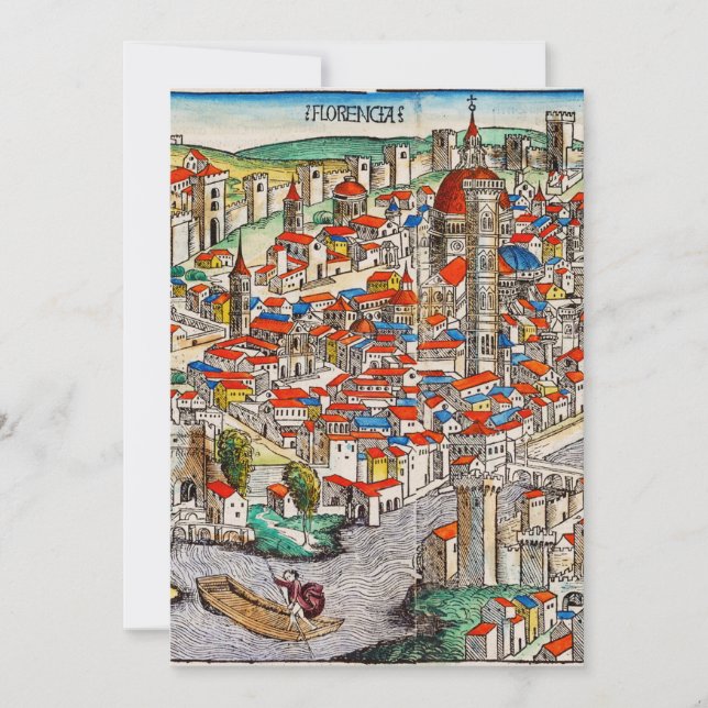 Medieval landmark of Florence in Italy Invitation (Front)