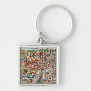 Medieval landmark of Florence in Italy Keychain