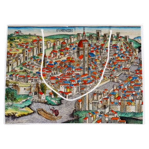 Medieval landmark of Florence in Italy Large Gift Bag
