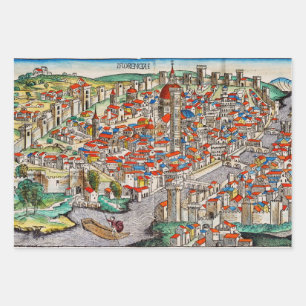 Medieval landmark of Florence in Italy Wrapping Paper Sheets