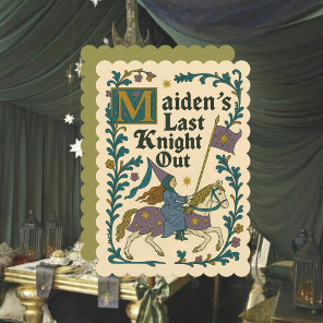 Medieval “Last Knight Out” Bachelorette Invitation