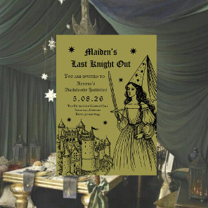 Medieval “Last Knight Out” Bachelorette Invitation
