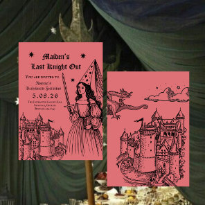 Medieval “Last Knight Out” Bachelorette Invitation