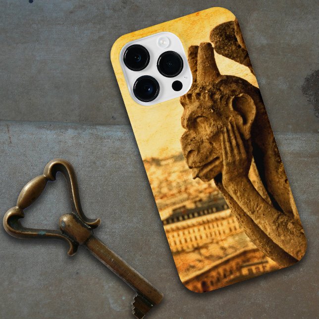 Medieval Le Stryge Gargoyle at Notre Dame, Paris iPhone Case (Creator Uploaded)
