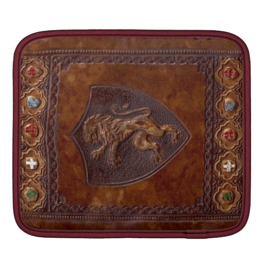 Medieval Leather Book Cover Lion Rampant (Back)