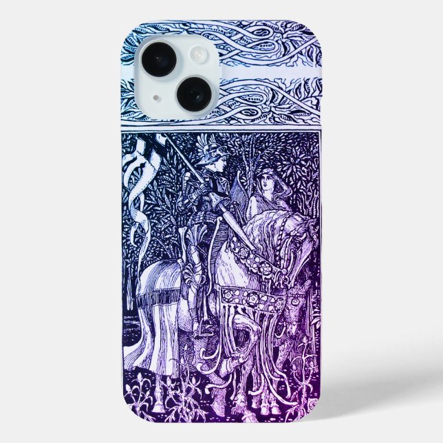 MEDIEVAL LEGENDS Lady And Knight Horseback Floral Case-Mate iPhone Case (Back)