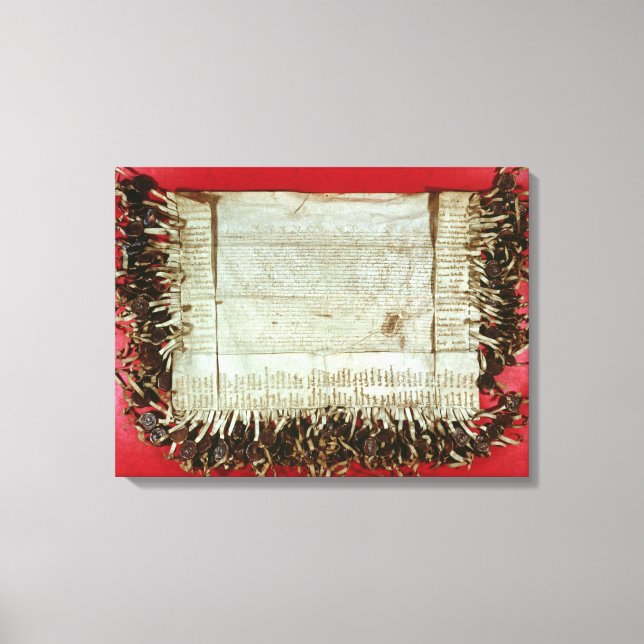 Medieval letter of protest from the Bohemian Canvas Print (Front)