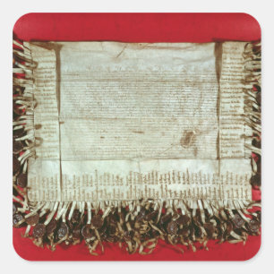 Medieval letter of protest from the Bohemian Square Sticker
