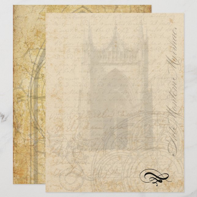 Medieval Letterhead - Palimpsest (Front/Back)