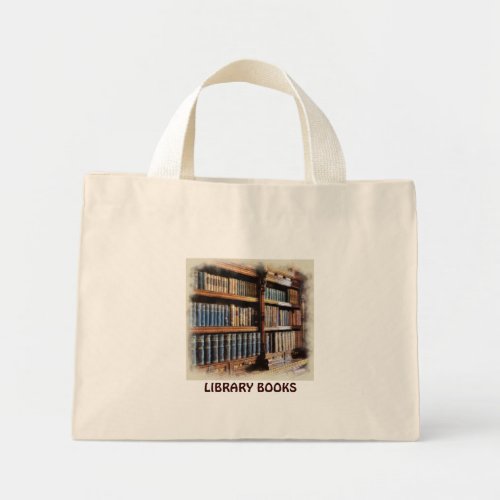 Medieval Library and Books of Antiquity Artwork Mini Tote Bag