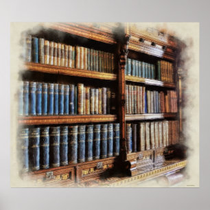 Medieval Library and Books of Antiquity Artwork Poster