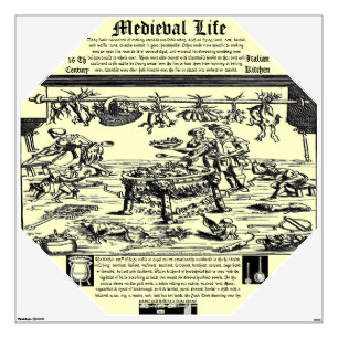 "Medieval Life~16 Th Century- ITALIAN KITCHEN" Wall Sticker