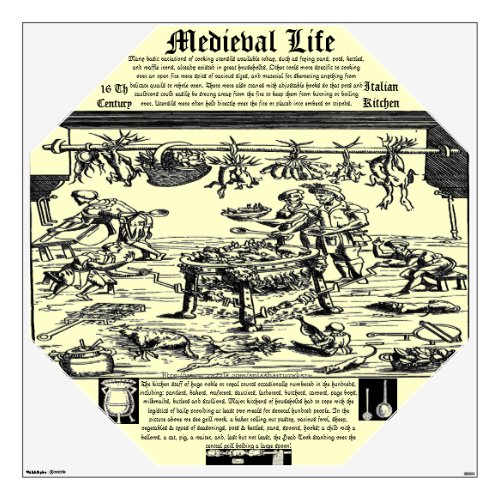 Medieval Life16 Th Century_ ITALIAN KITCHEN Wall Sticker