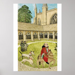 Medieval Life in England - Canterbury pilgrims Poster