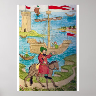 Medieval Life in England - Canterbury pilgrims Poster