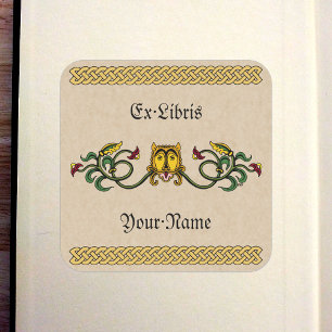 Medieval Lion Design Bookplate