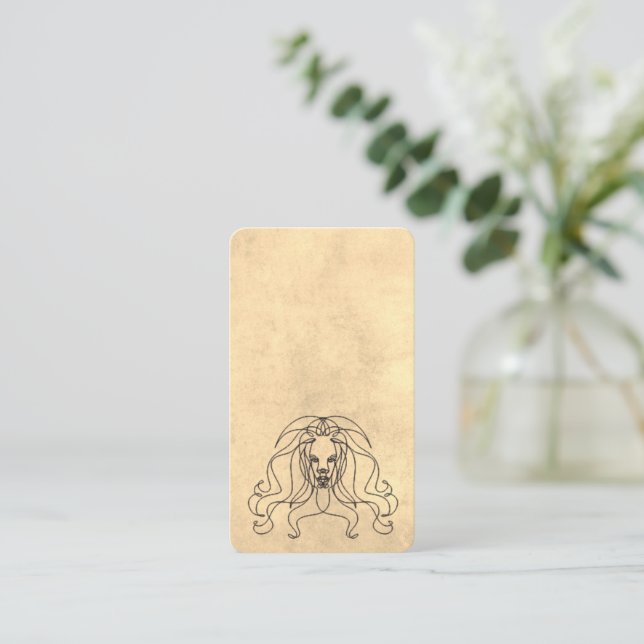 medieval lion note card (Standing Front)