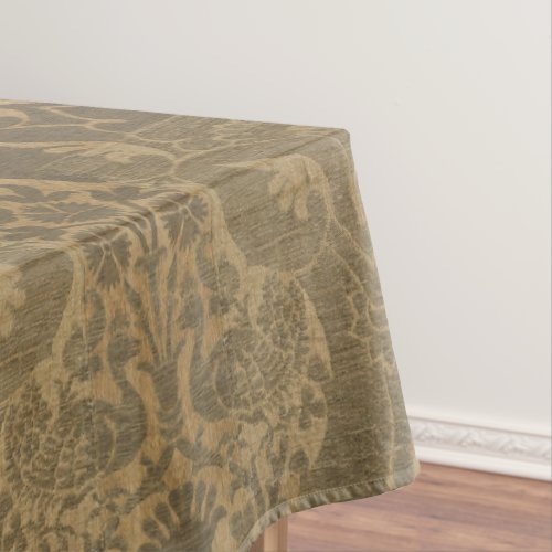 Medieval Lions Peacocks  Pomegranates Pattern Tablecloth