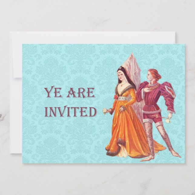 Medieval Lord and Lady Invitation (Front)